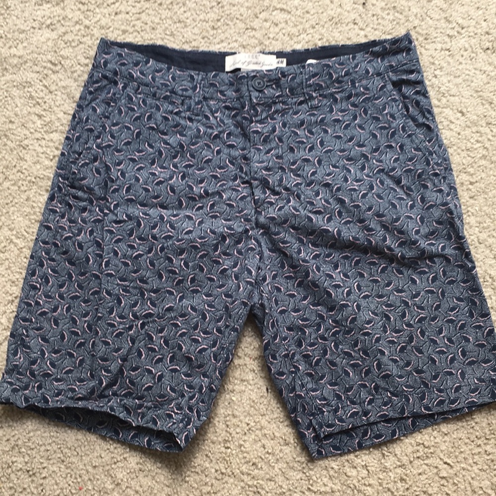 Navy blue patterned shorts